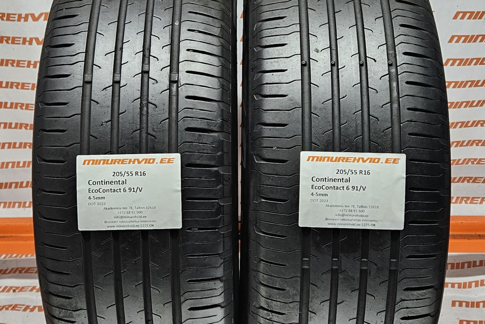 Used summer tire 205/55R16 Continental EcoContact 6 91/V