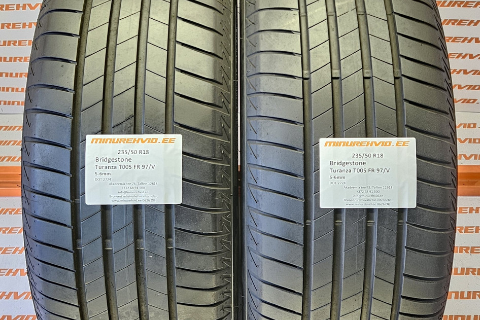 Kasutatud suverehv 235/50R18 Bridgestone Turanza T005 FR 97/V 1720+2724