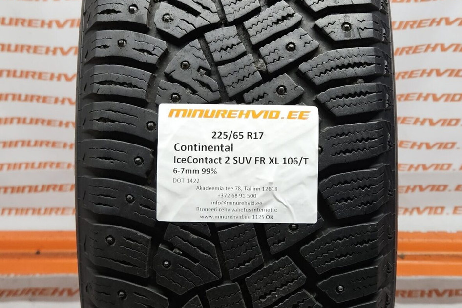 Lietots studded tire 225/65R17 Continental IceContact 2 SUV FR XL 106/T