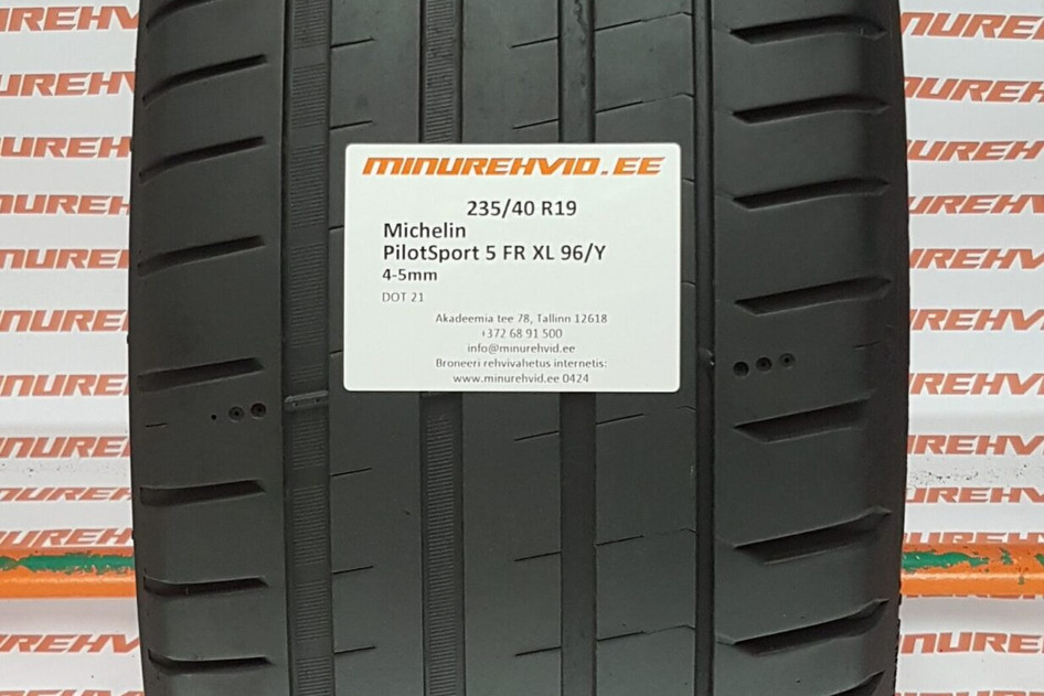 Kasutatud suverehv 235/40R19 Michelin PilotSport 5 FR XL 96/Y