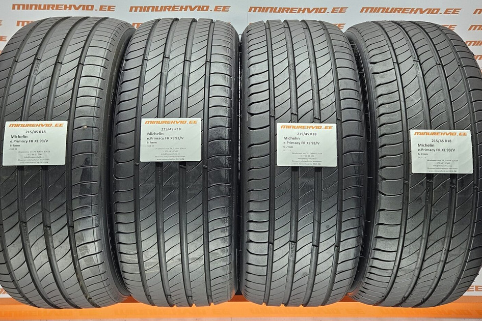 Used summer tire 215/45R18 Michelin e.Primacy FR XL 93/V 2x23 2x24