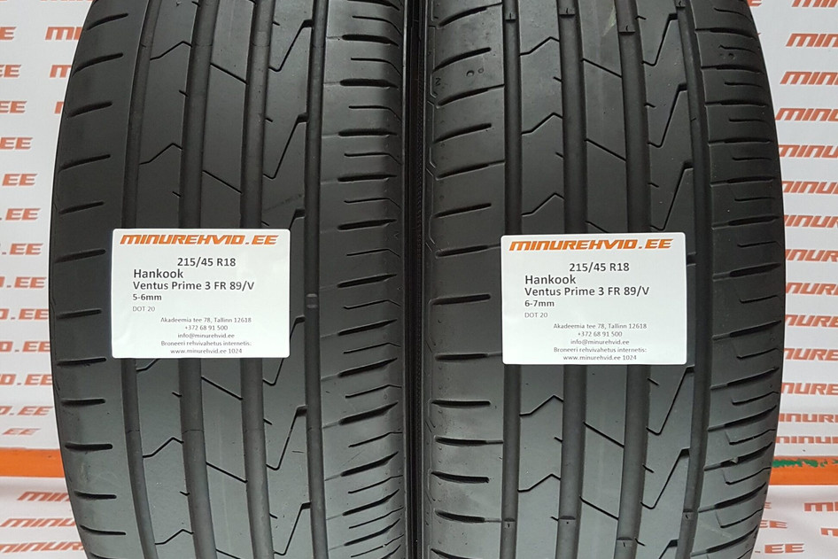Kasutatud suverehv 215/45R18 Hankook Ventus Prime 3 FR 89/V