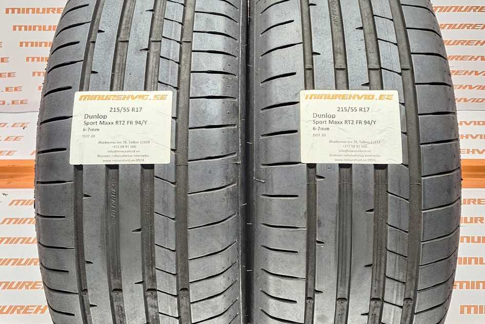 Подержанный летняя шина 215/55R17 Dunlop Rport Maxx RT2 FR 94/Y