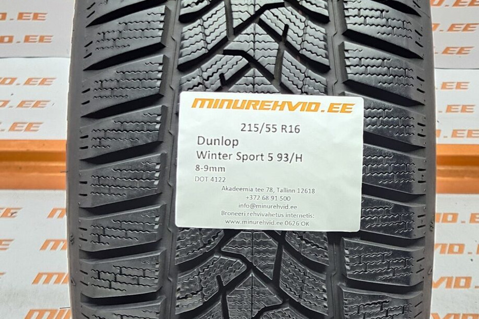 Kasutatud lamellrehv 215/55R16 Dunlop Winter Sport 5 93/H 4122