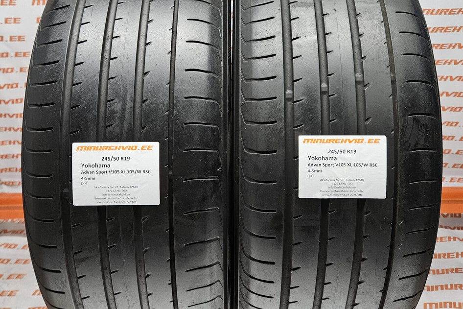 Used summer tire 245/50R19 Yokohama Advan Sport V105 XL 105/W RSC