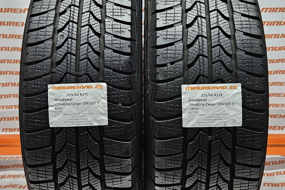Used studless winter tire 215/60R17 GoodYear UltraGrip Cargo 109/107 T