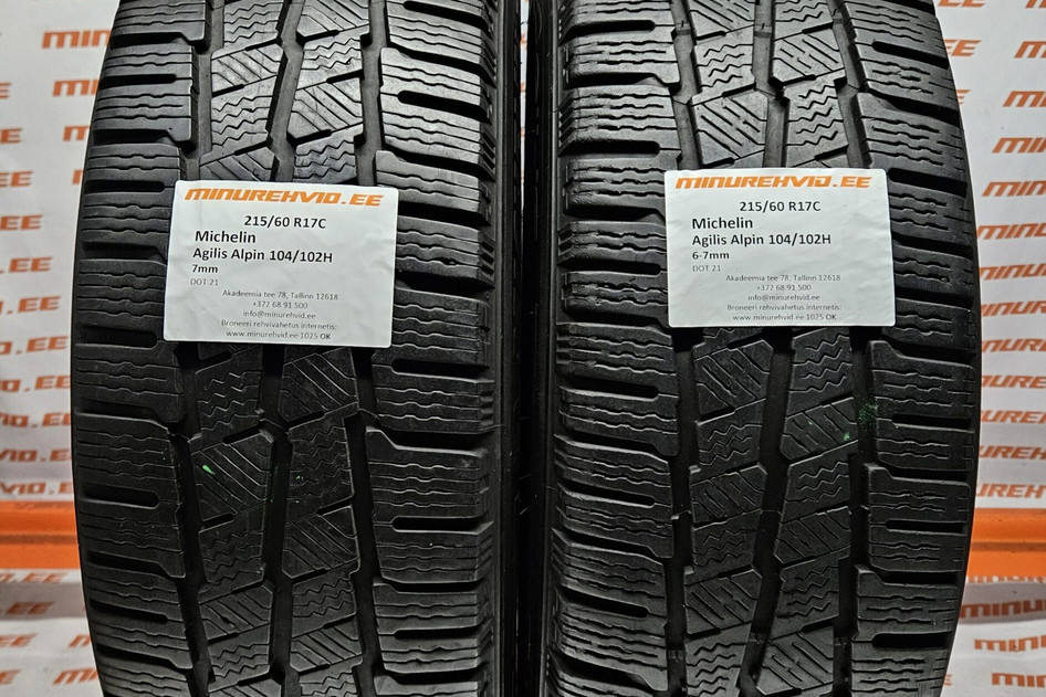 Used studless winter tire 215/60R17 Michelin Agilis Alpin 104/102/H