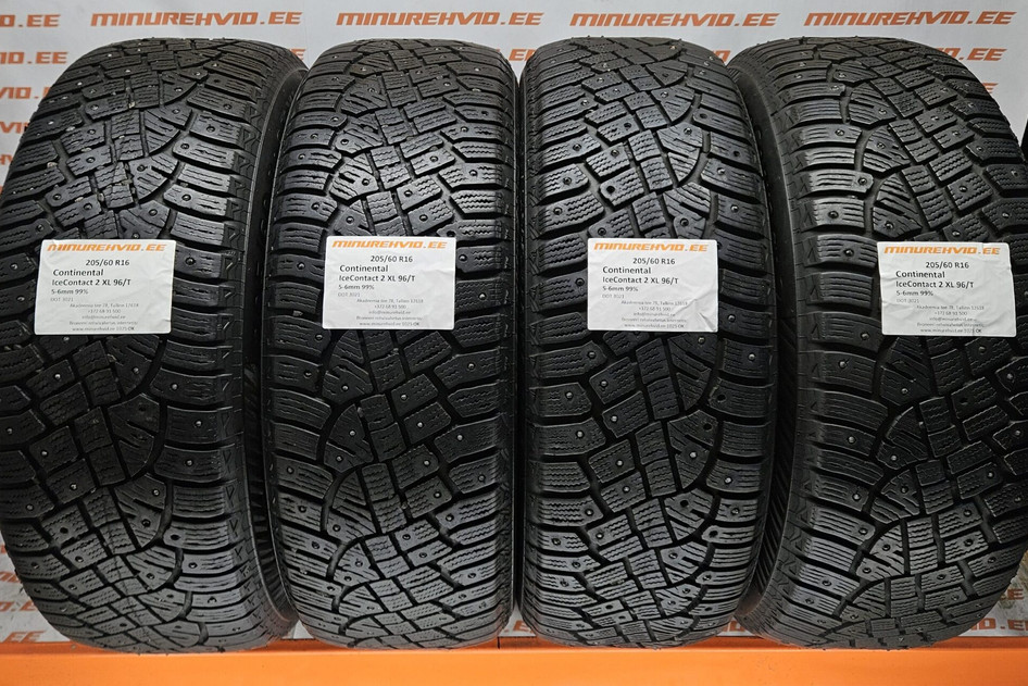 Used studded tire 205/60R16 Continental IceContact 2 XL 96/T 3021