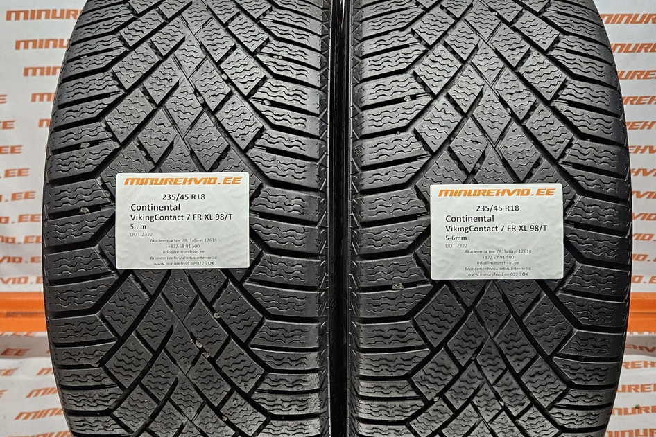 Naudota studless winter tire 235/45R18 Continental VikingContact 7 FR XL 98/T