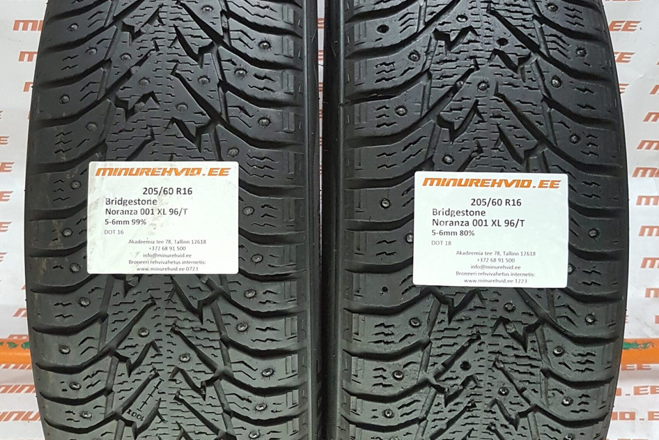 Used studded tire 205/60R16 Bridgestone Noranza 001 XL 96/T
