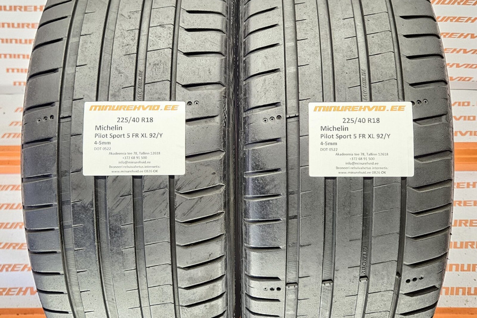 Kasutatud suverehv 225/40R18 Michelin Pilot Sport 5 FR XL 92/Y 0522