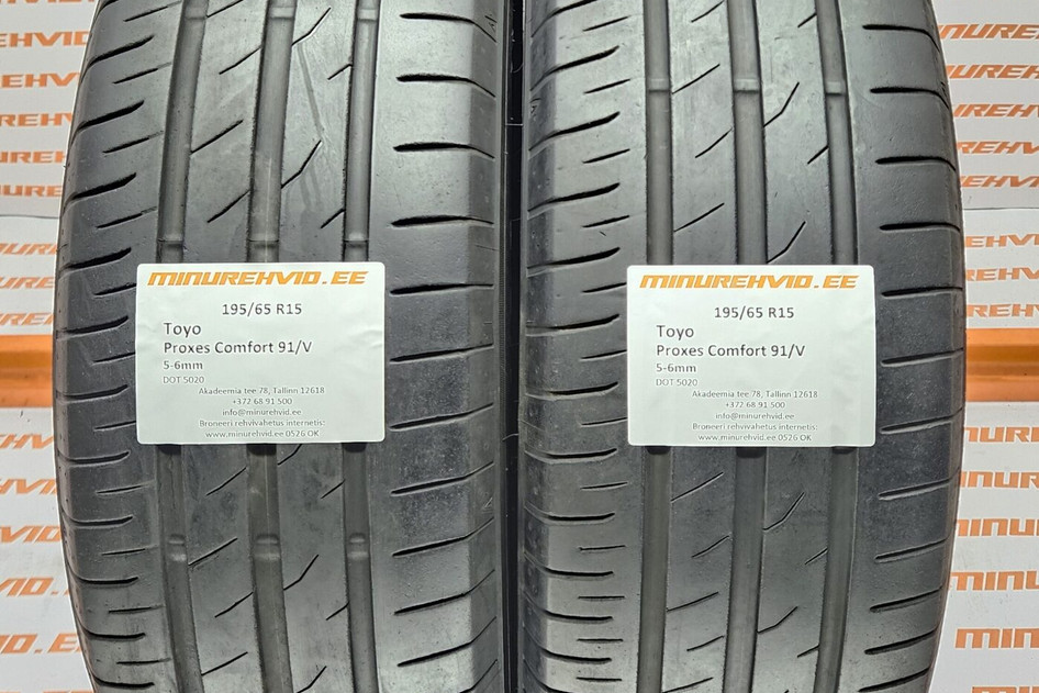 Used summer tire 195/65R15 TOYO Proxes Comfort 91/V 5020