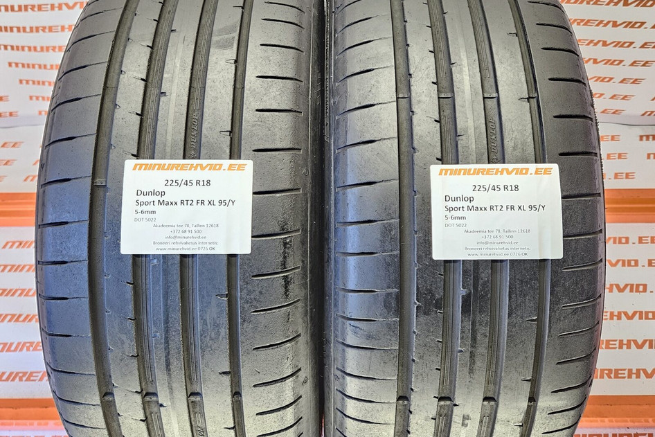 Used summer tire 225/45R18 Dunlop Sport Maxx RT2 FR XL 95/Y