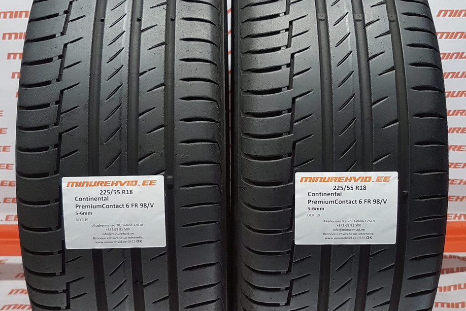 Used summer tire 225/55R18 Continental PremiumContact 6 FR 98/V