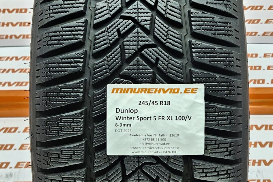 Kasutatud lamellrehv 245/45R18 Dunlop Winter Sport 5 FR XL 100/V