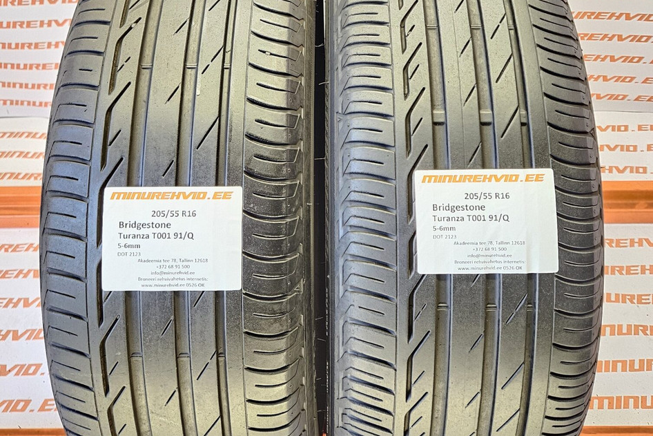 Kasutatud suverehv 205/55R16 Bridgestone Turanza T001 91/Q