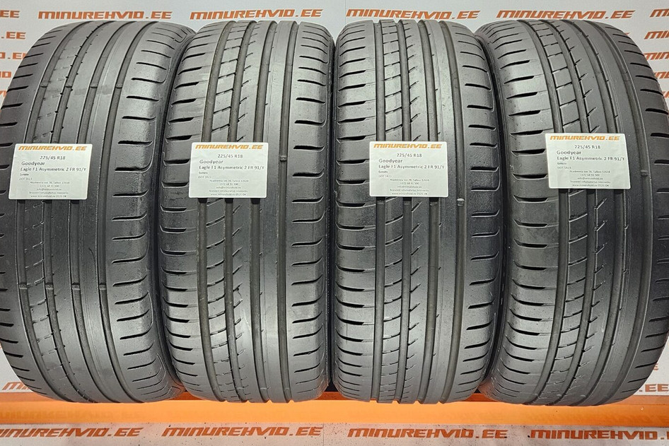 Подержанный летняя шина 225/45R18 GoodYear Eagle F1 Asymmetric 2 FR 91/Y