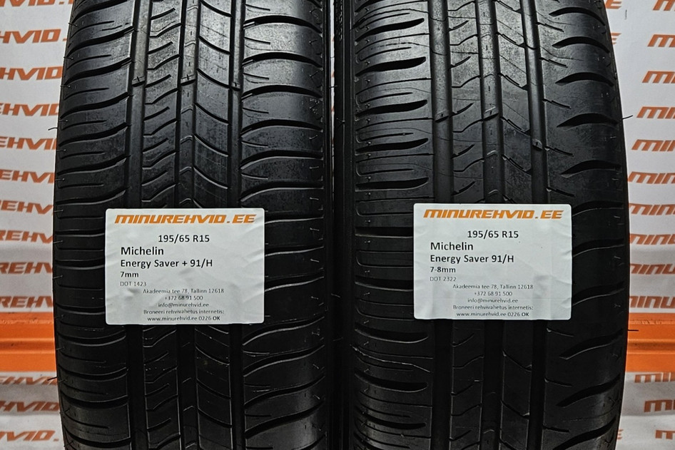 Used summer tire 195/65R15 Michelin Energy Saver + 91/H 1423 + 2322