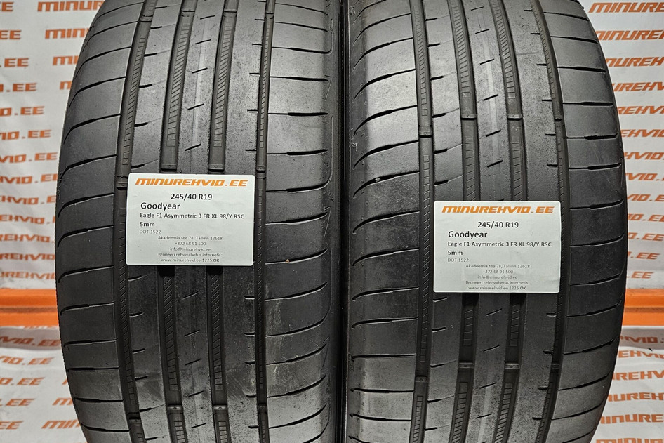 Used summer tire 245/40R19 GoodYear Eagle F1 Asymmetric 3 FR XL 98/Y RSC