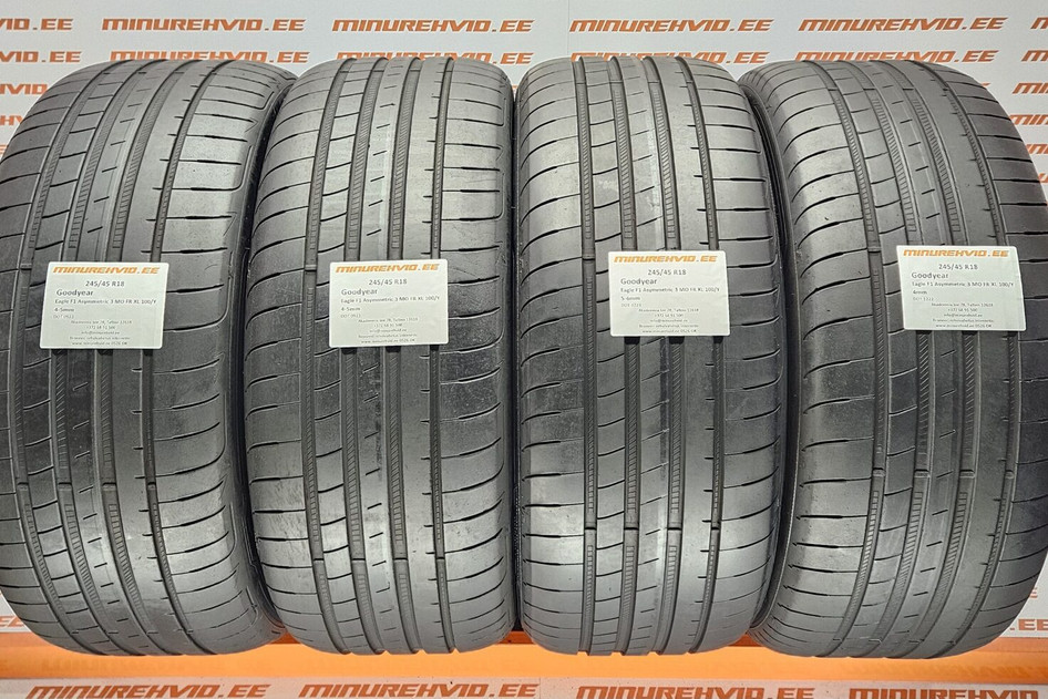 Used summer tire 245/45R18 GoodYear Eagle F1 Asymmetric 3 MO FR XL 100/Y 1222+0923
