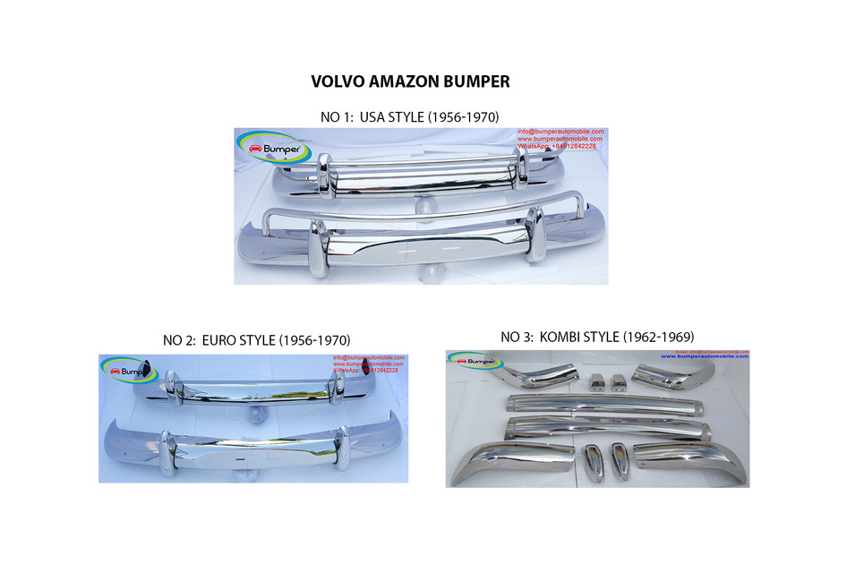 Volvo Amazon EU / USA / Station Wagon Estate P220 bumper (1956 to 1970) new