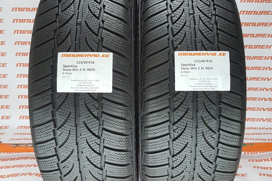 Used studless winter tire 215/60R16 Sportiva Snow Win 2 XL 99/H