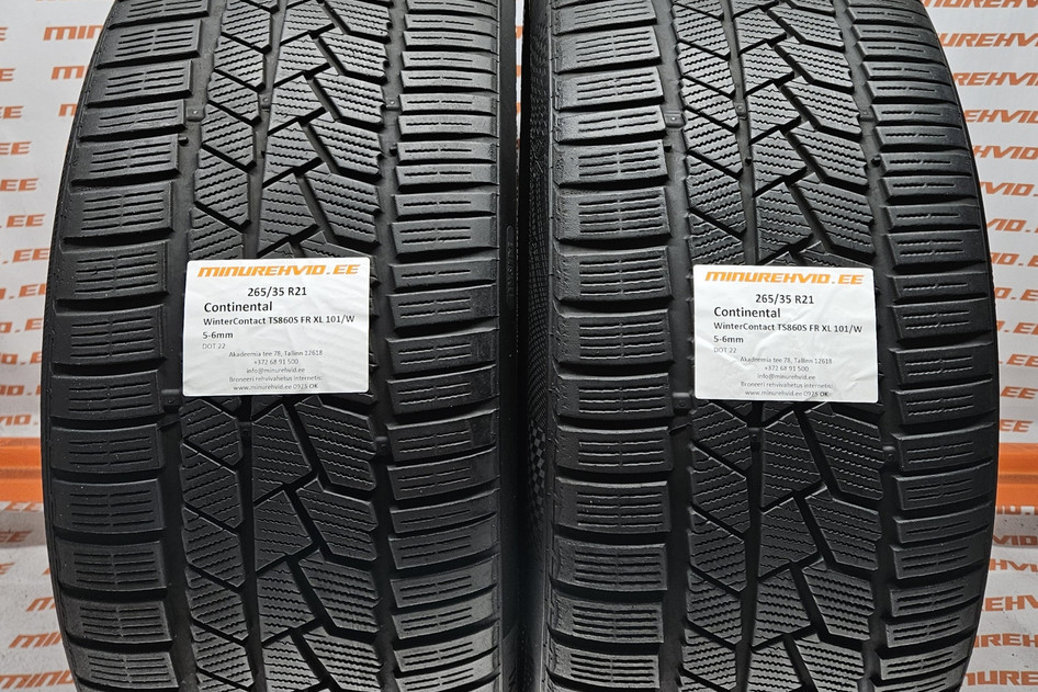 Used studless winter tire 265/35R21 Continental WinterContact TS860S FR XL 101/W