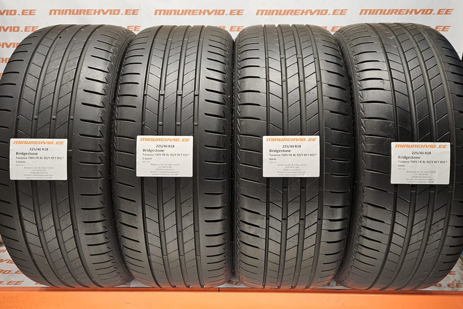 Used summer tire 225/40R18 Bridgestone Turanza T005 FR XL 92/Y RFT RSC*