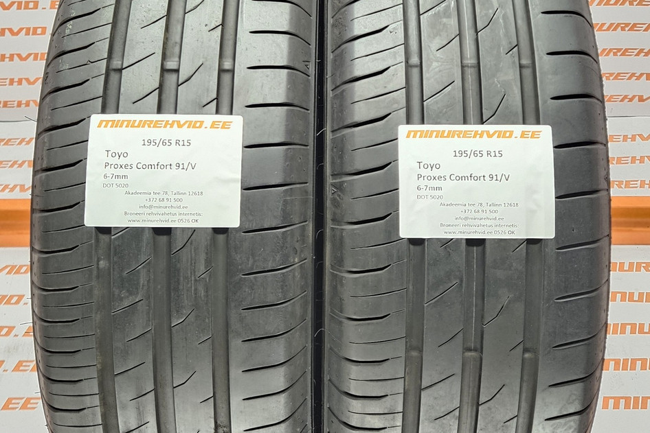 Used summer tire 195/65R15 TOYO Proxes Comfort 91/V