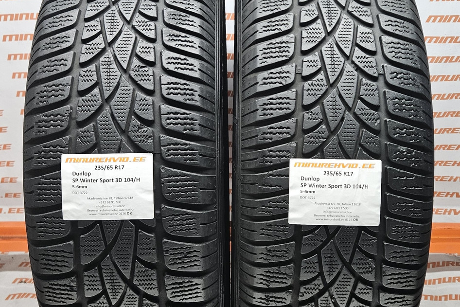 Подержанный нешипованная шина 235/65R17 Dunlop SP Winter Sport 3D 104/H