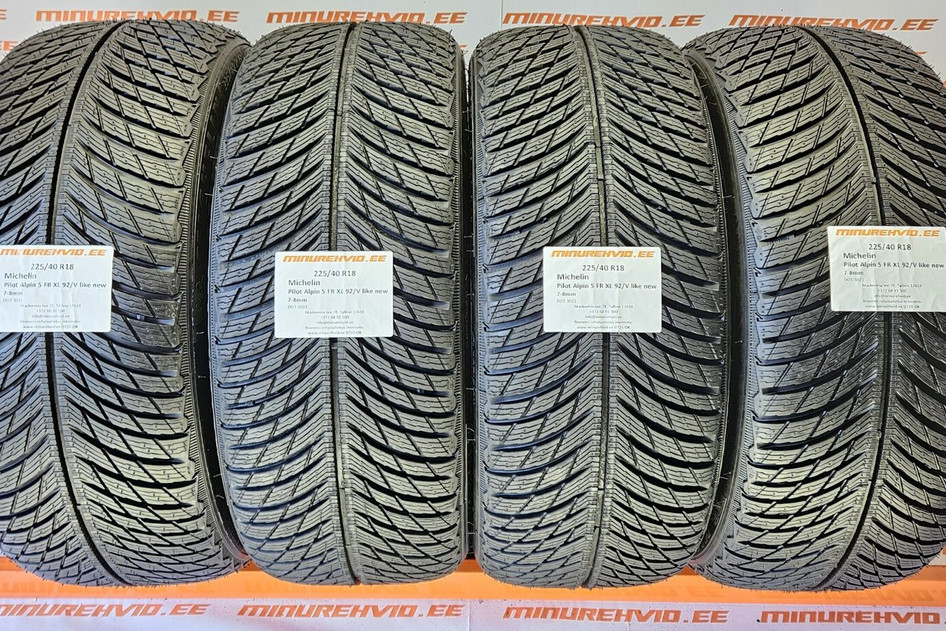 Подержанный нешипованная шина 225/40R18 Michelin Pilot Alpin 5 FR XL 92/V like new