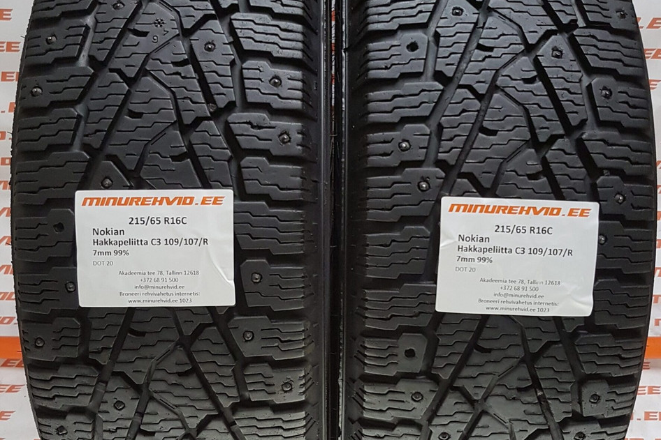 Подержанный шипованная шина 215/65R16 Nokian Hakkapeliitta C3 109/107/R