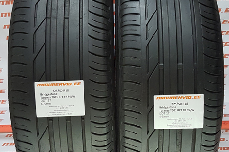 Kasutatud suverehv 225/50R18 Bridgestone Turanza T001 RFT FR 95/W