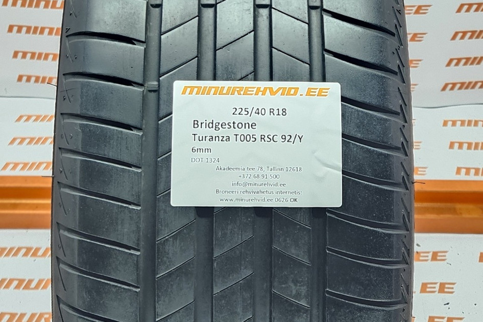 Kasutatud suverehv 225/40R18 Bridgestone Turanza T005 RSC XL 92/Y 1324