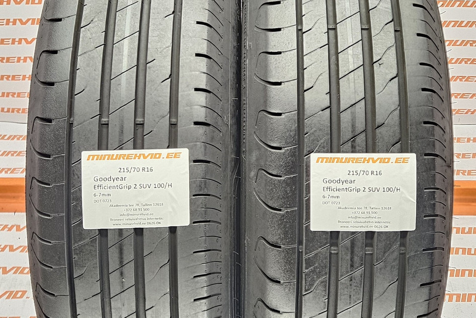 Used summer tire 215/70R16 GoodYear EfficientGrip 2 SUV 100/H