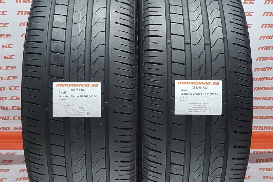 Used summer tire 255/45R20 Pirelli Scorpion Verde FR 101/W AO
