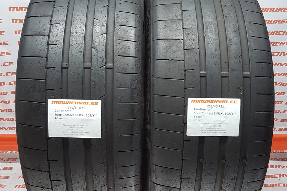 Used summer tire 255/40R21 Continental SportContact 6 FR XL 102/Y *