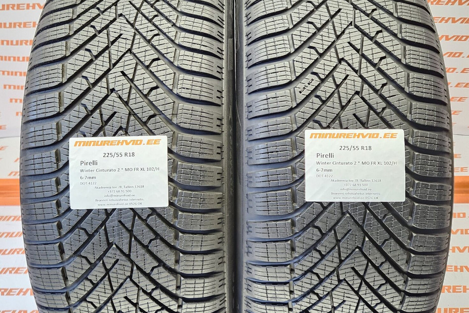 Подержанный нешипованная шина 225/55R18 Pirelli Winter Cinturato 2 * MO FR XL 102/H