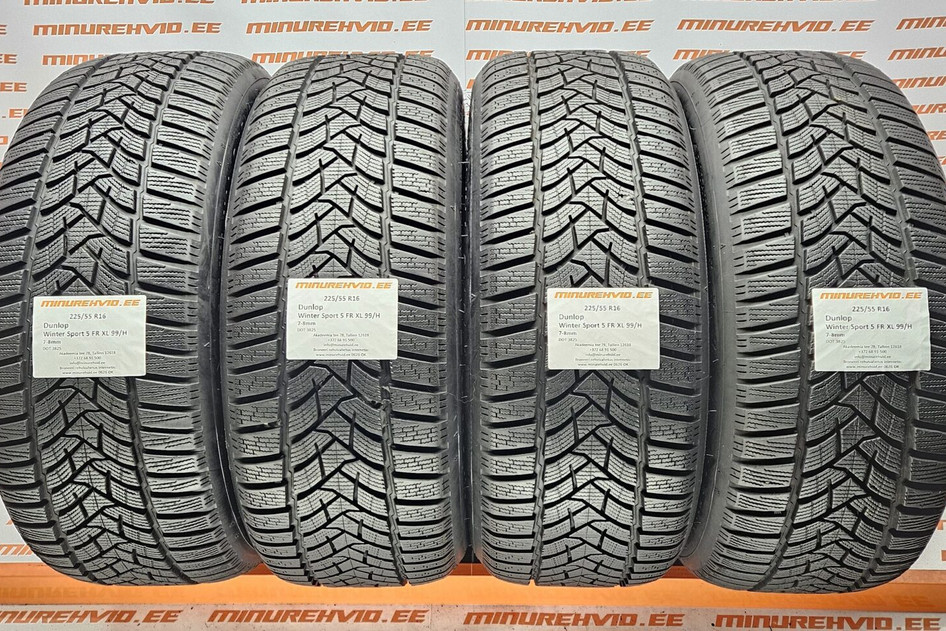 Used studless winter tire 225/55R16 Dunlop Winter Sport 5 FR XL 99/H