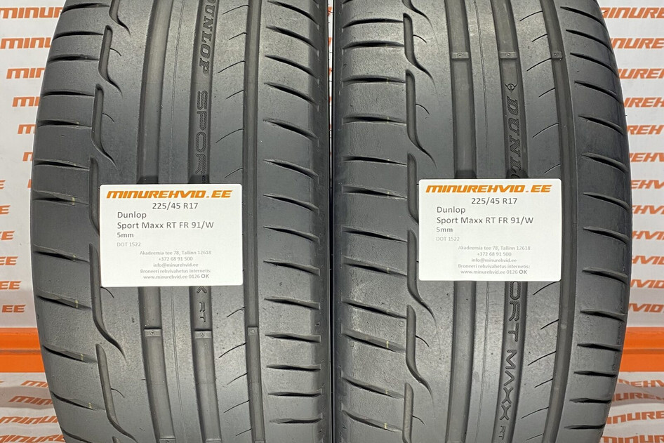 Used summer tire 225/45R17 Dunlop Sport Maxx RT FR 91/W 1522
