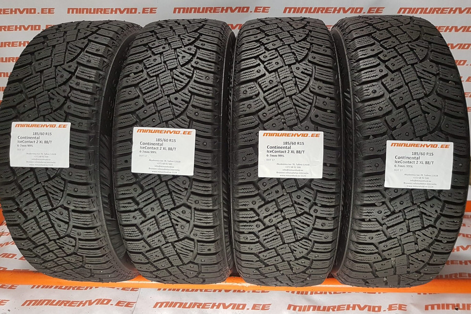 Used studded tire 185/60R15 Continental IceContact 2 XL 88/T