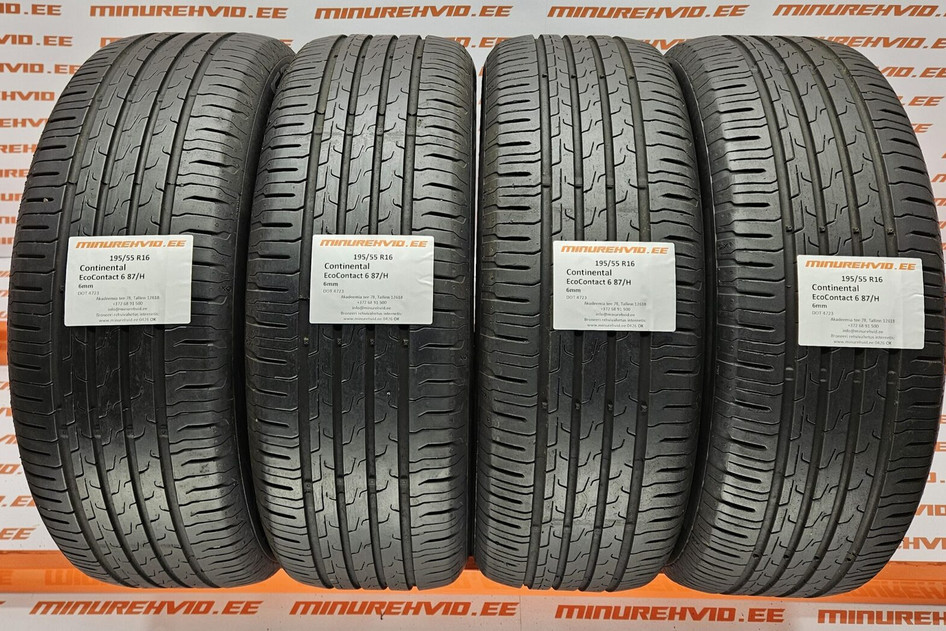 Used summer tire 195/55R16 Continental EcoContact 6 87/H