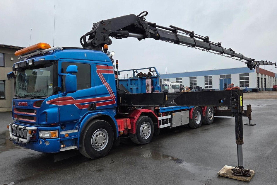 Scania P420 8X2*6 HIAB 800 E-7 + JIB 135X, 2006, 309 kW, дизель, автомат