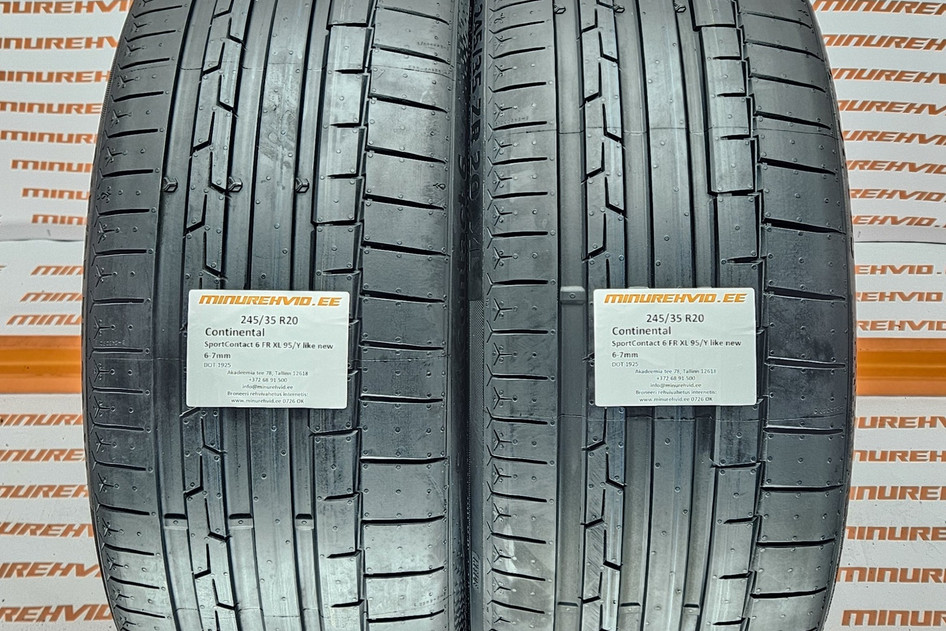 Used summer tire 245/35R20 Continental SportContact 6 FR XL 95/Y like new 1925