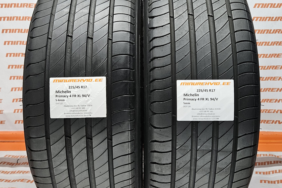 Used summer tire 225/45R17 Michelin Primacy 4 FR XL 94/V