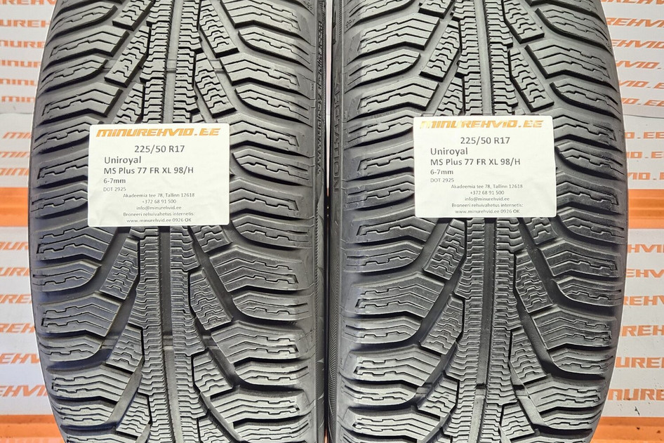 Kasutatud lamellrehv 225/50R17 Uniroyal MS Plus 77 FR XL 98/H