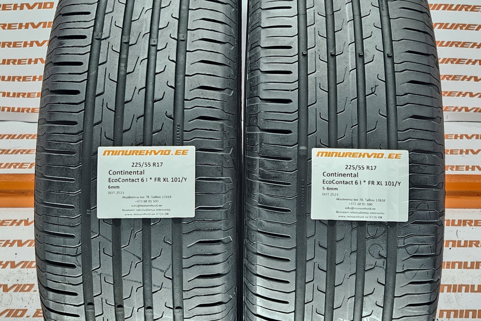 Подержанный летняя шина 225/55R17 Continental EcoContact 6 I * FR XL 101/Y