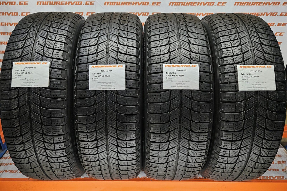Naudota studless winter tire 205/60R16 Michelin X-Ice XI3 XL 96/H