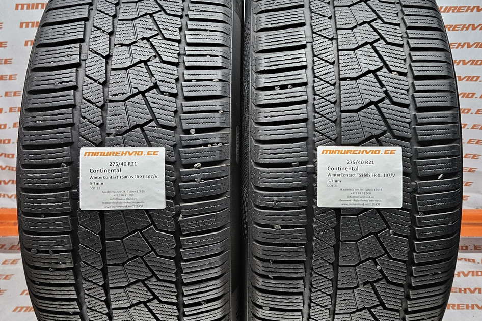 Подержанный нешипованная шина 275/40R21 Continental WinterContact TS860S FR XL 107/V 2123