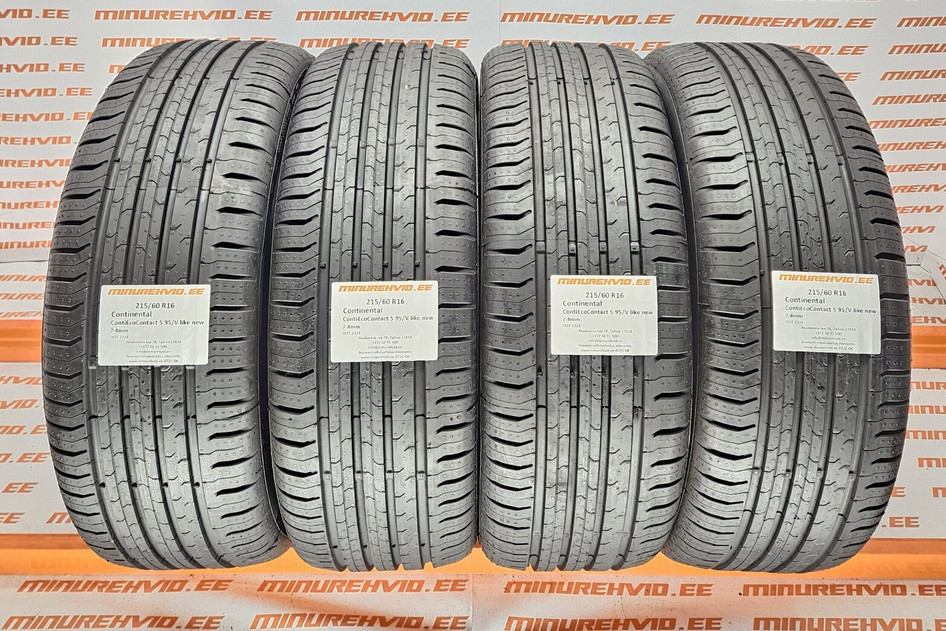 Used summer tire 215/60R16 Continental ContiEcoContact 5 95/V like new